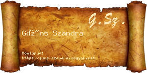 Güns Szandra névjegykártya